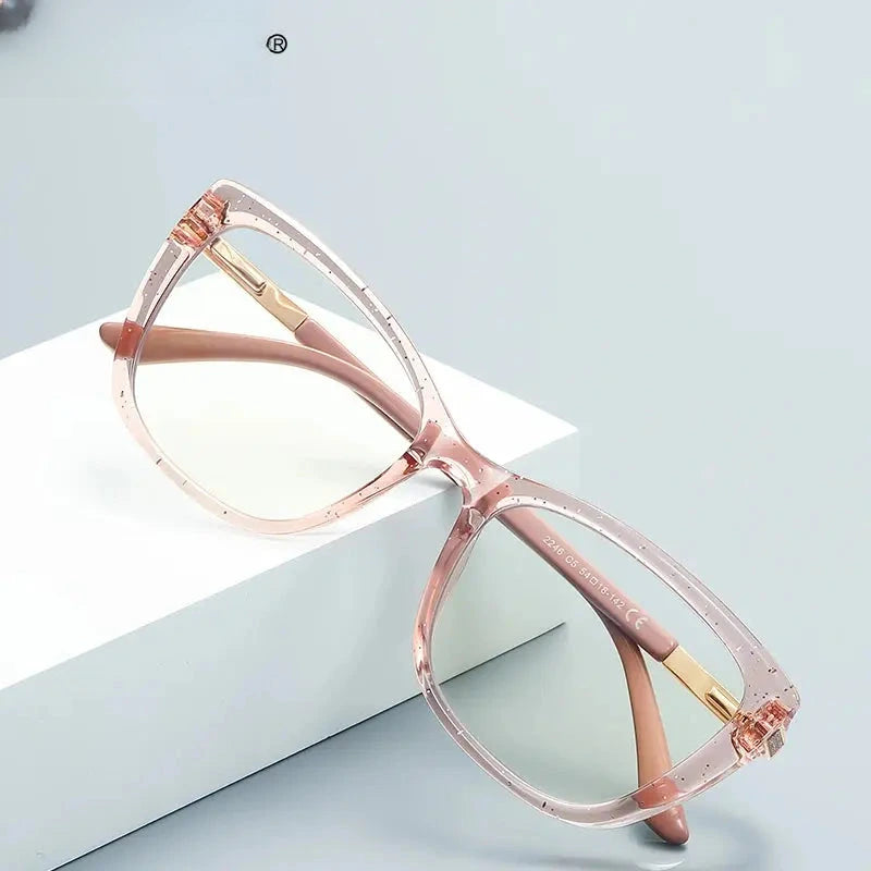 Women's Cat Eye Full Rim Titanium Reading Glasses 72246 — view 1 | Rx Spectacle