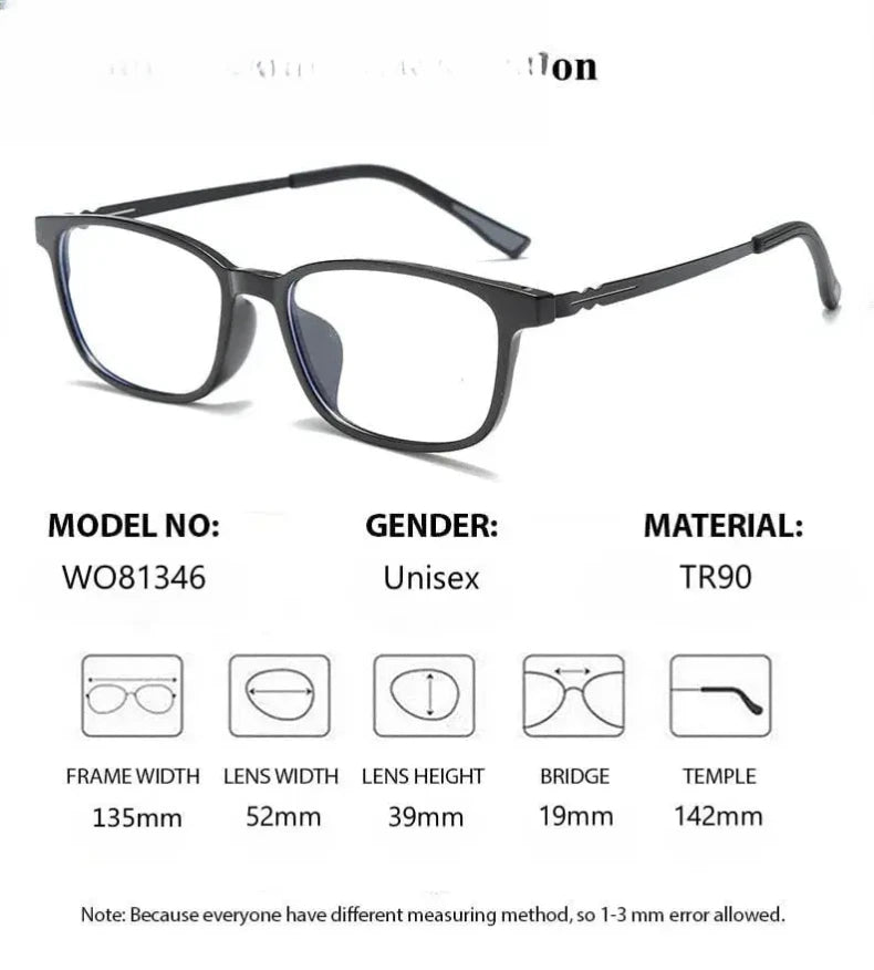 Women's Square Full Rim Titanium Prescription Glasses 681346 — view 2 | Rx Spectacle