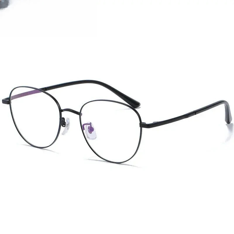 Women's Oval Full Rim Titanium Prescription Glasses 15154 — view 5 | Rx Spectacle