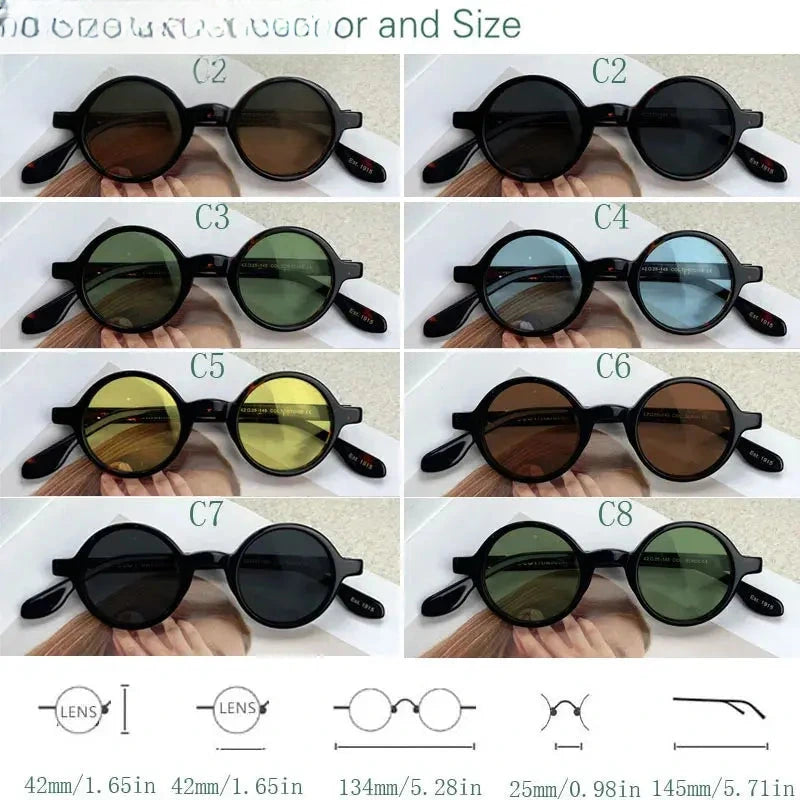 Unisex Round Full Rim Acetate Prescription Glasses 4225s — view 5 | Rx Spectacle