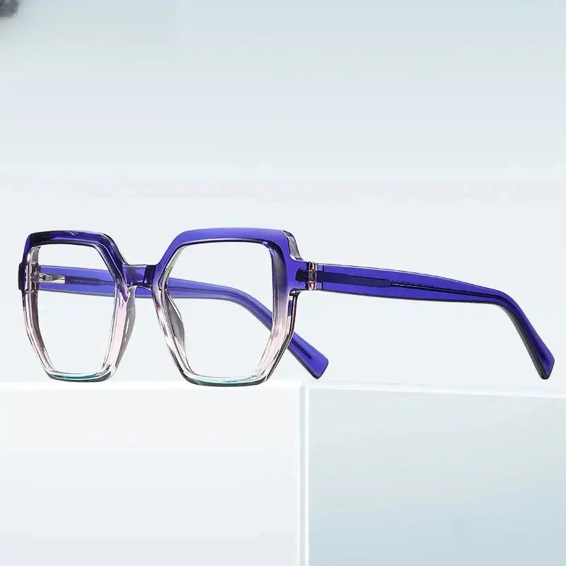 Women's Polygon Full Rim TR90 Oversized Reading Glasses 2143 — view 3 | Rx Spectacle
