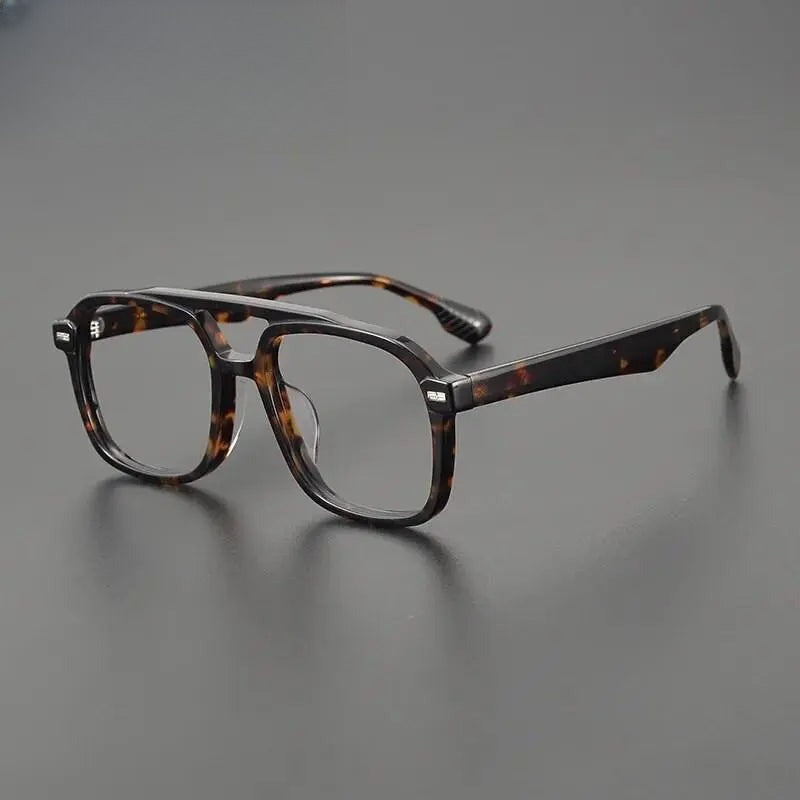 Unisex Square Full Rim Acetate Double Bridge Prescription Glasses Gxyj1136 — view 1 | Rx Spectacle