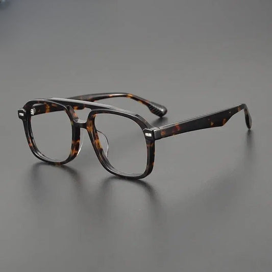 Unisex Square Full Rim Acetate Double Bridge Prescription Glasses Gxyj1136 — view 1 | Rx Spectacle