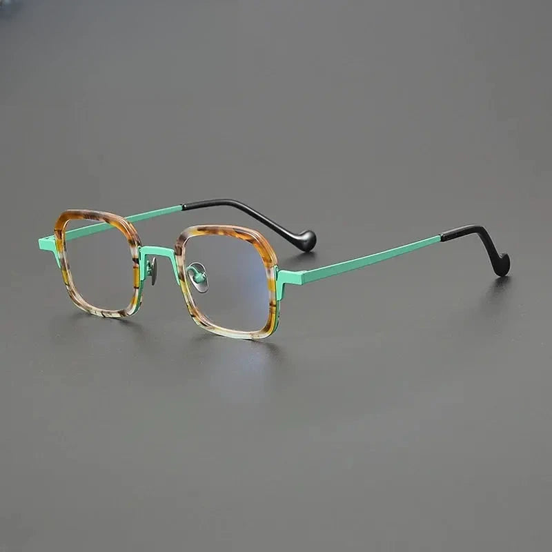 Unisex Square Full Rim Titanium Prescription Glasses G1530 — view 2 | Rx Spectacle