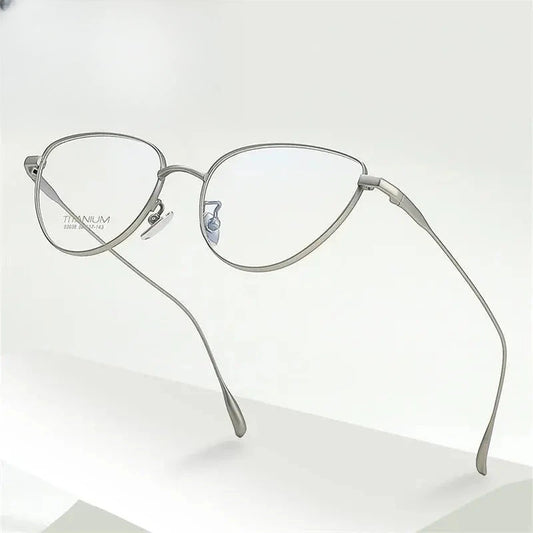 Women's Cat Eye Full Rim Titanium Prescription Glasses 303038 — view 1 | Rx Spectacle