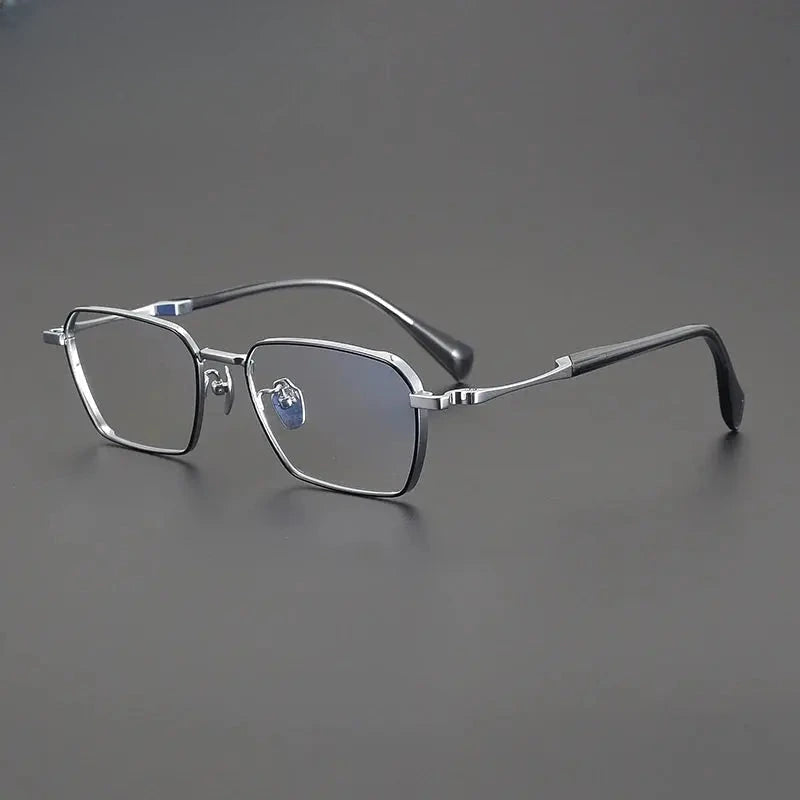 Unisex Polygon Full Rim Titanium Prescription Glasses Gxyj2888 — view 3 | Rx Spectacle