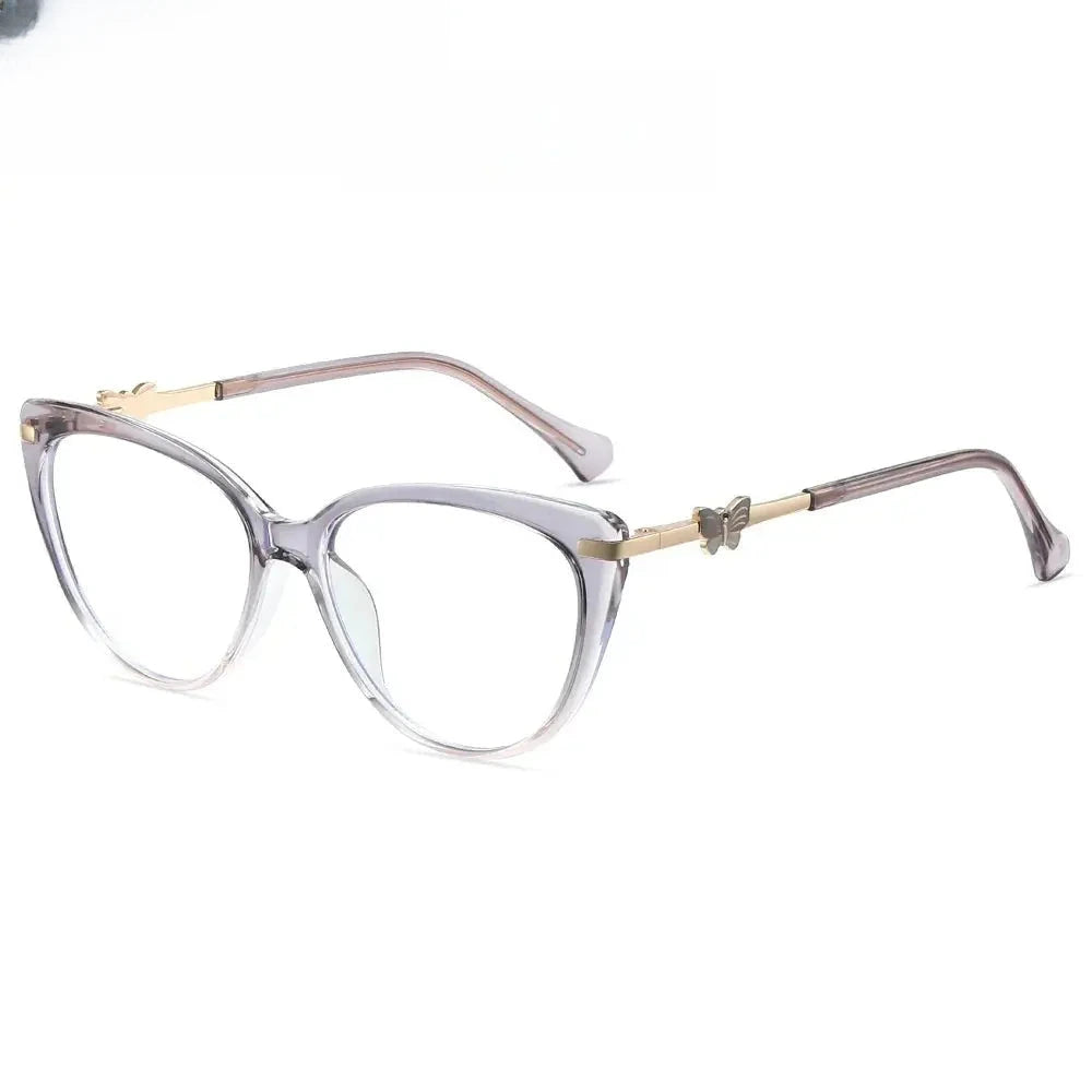 Women's Cat Eye Full Rim Titanium Prescription Glasses 723005 — view 8 | Rx Spectacle
