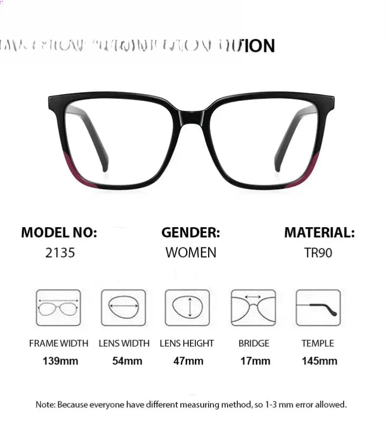 Women's Square Full Rim Titanium Prescription Glasses 213544 — view 2 | Rx Spectacle
