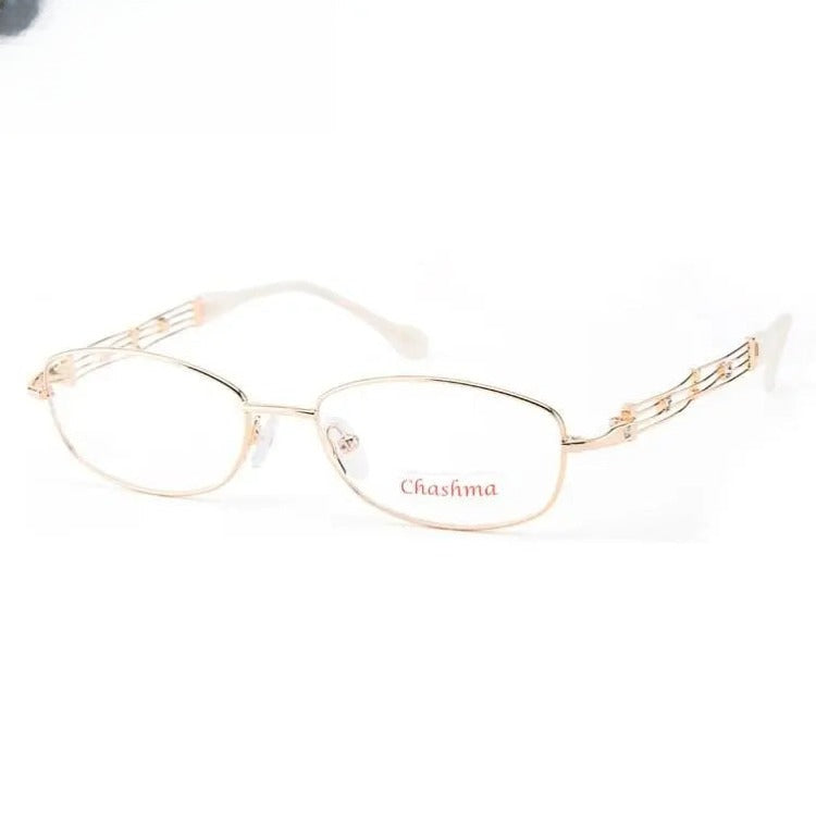 Women's Oval Full Rim Alloy Prescription Glasses 2528 — view 2 | Rx Spectacle