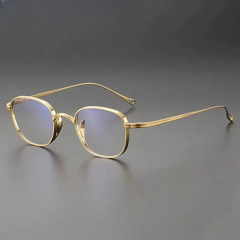 Unisex Square Full Rim Titanium Prescription Glasses 842114 — view 5 | Rx Spectacle