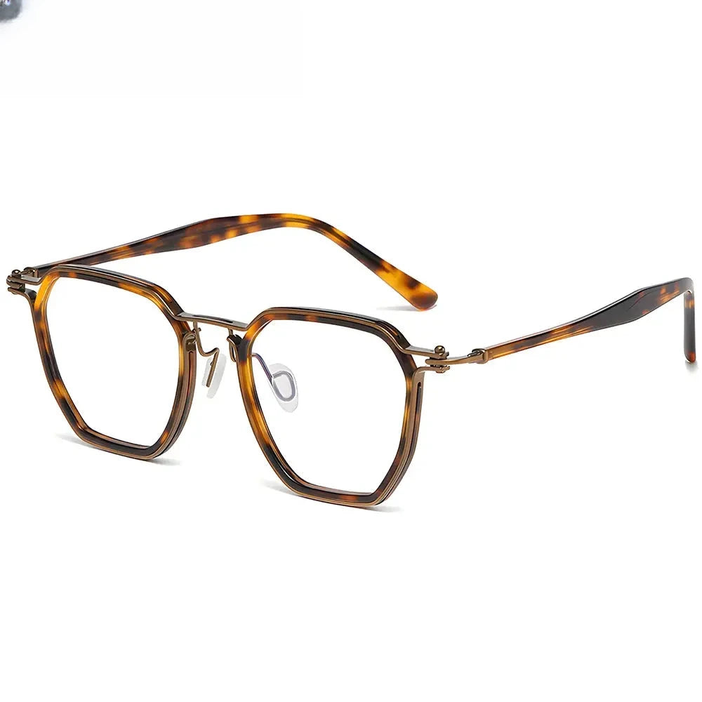 Men's Polygon Full Rim Titanium Prescription Glasses 315867 — view 1 | Rx Spectacle
