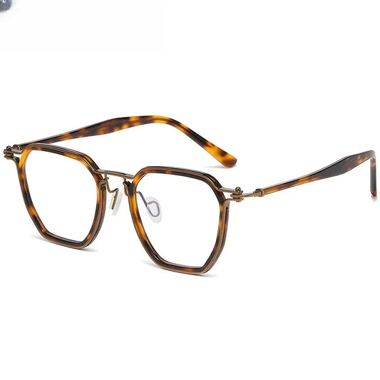 Men's Polygon Full Rim Titanium Prescription Glasses 315867 — view 1 | Rx Spectacle