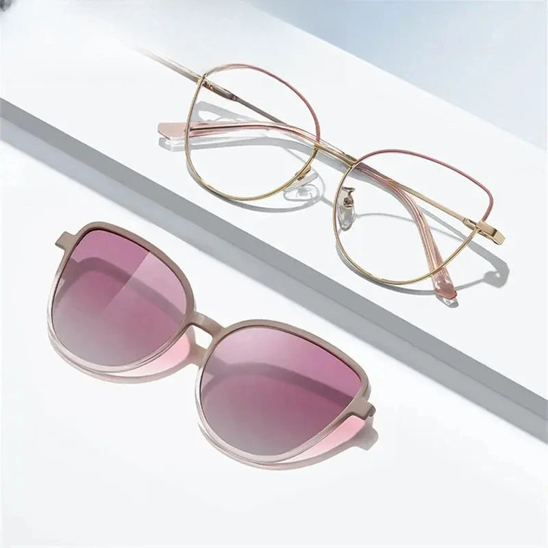 Women's Cat Eye Full Rim Stainless Steel Prescription Glasses 617102 — view 1 | Rx Spectacle