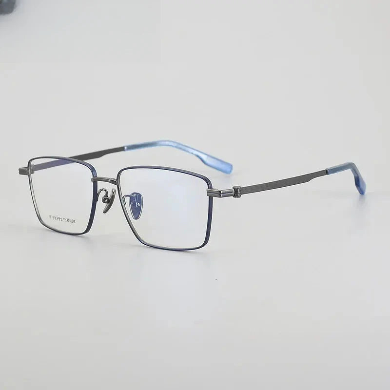 Unisex Polygon Full Rim Titanium Prescription Glasses 886021 — view 4 | Rx Spectacle