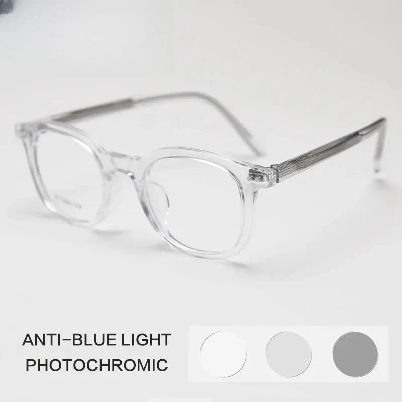 Unisex Square Full Rim Titanium Reading Glasses 98598 — view 3 | Rx Spectacle
