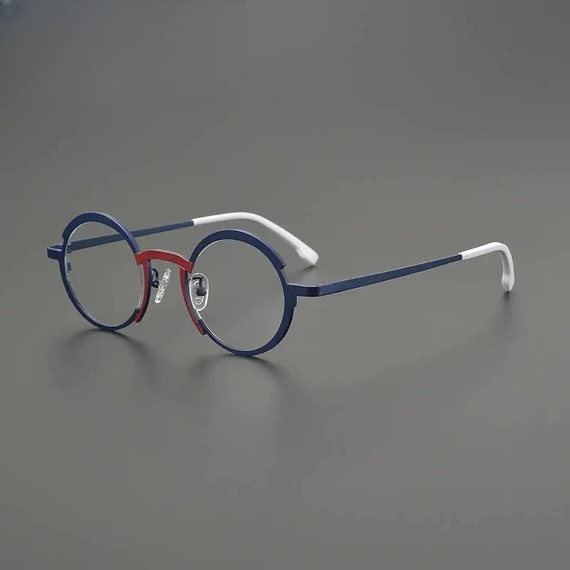 Unisex Round Full Rim Titanium Prescription Glasses Gxyj5775 — view 3 | Rx Spectacle