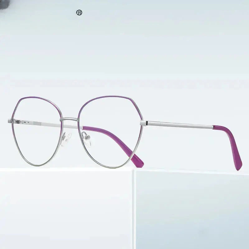 Women's Oval Full Rim Stainless Steel Reading Glasses 3095 — view 3 | Rx Spectacle