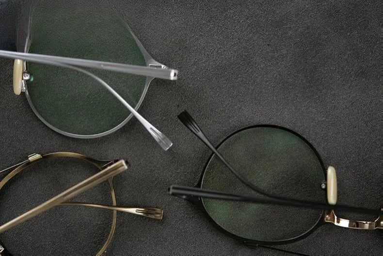 Unisex Round Full Rim Titanium Double Bridge Prescription Glasses Gxyj340 — view 11 | Rx Spectacle