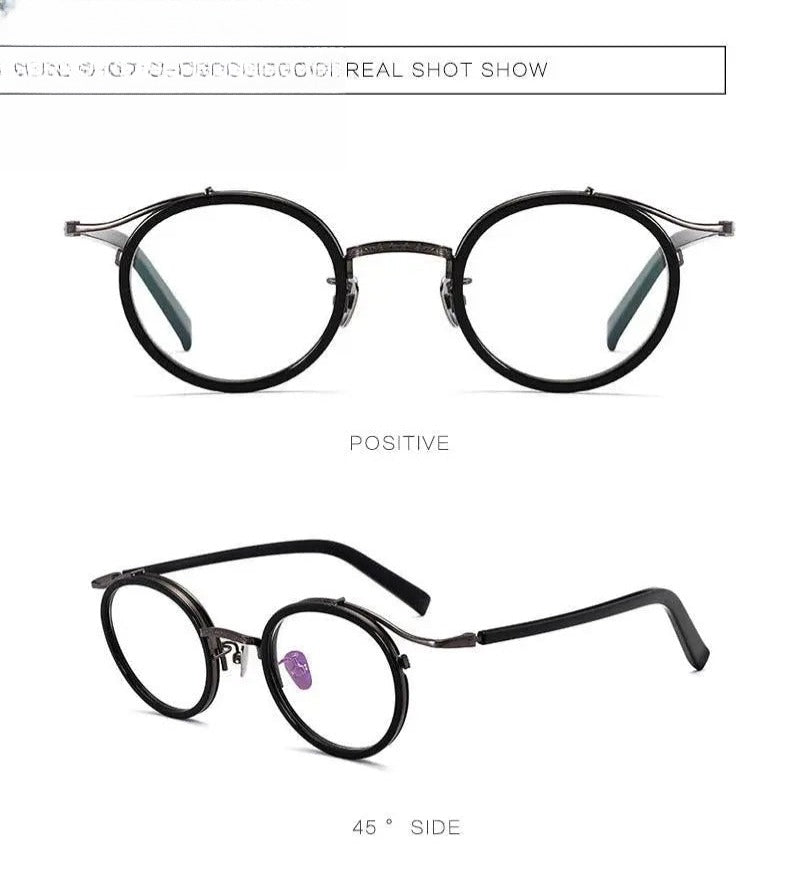 Unisex Round Full Rim Acetate Prescription Glasses Gxj37 — view 13 | Rx Spectacle