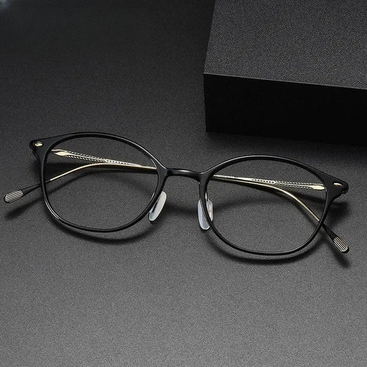 Women's Oval Full Rim Titanium Prescription Glasses 36854 — view 1 | Rx Spectacle