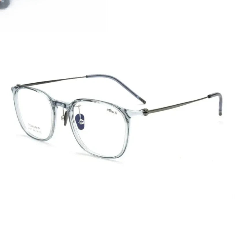 Women's Square Full Rim Titanium Prescription Glasses 29107 — view 8 | Rx Spectacle