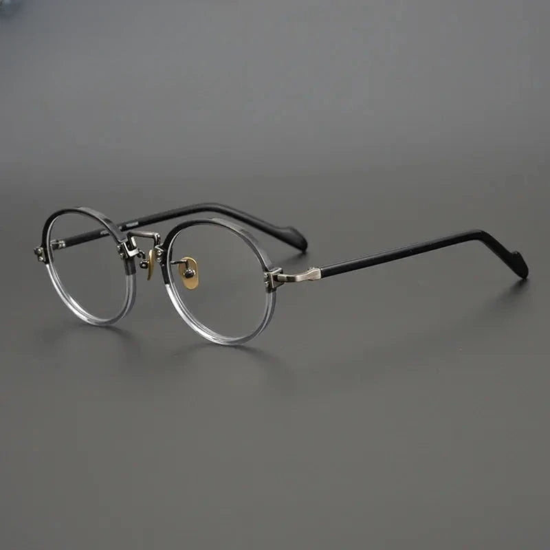 Unisex Round Full Rim Titanium Prescription Glasses Gxyj383 — view 2 | Rx Spectacle