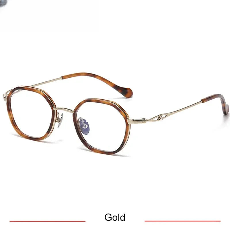 Women's Polygon Full Rim Titanium Prescription Glasses 316893 — view 5 | Rx Spectacle