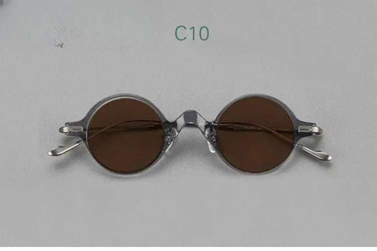 Unisex Round Full Rim Titanium Prescription Glasses 4128B — view 16 | Rx Spectacle