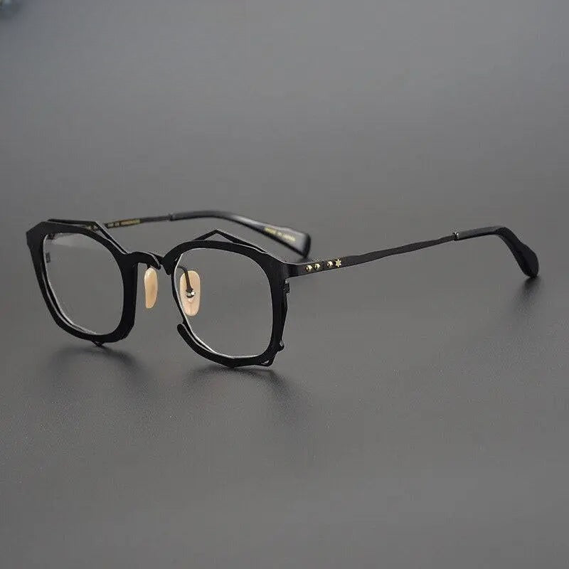 Unisex Square Full Rim Titanium Prescription Glasses Gxyj360 — view 6 | Rx Spectacle