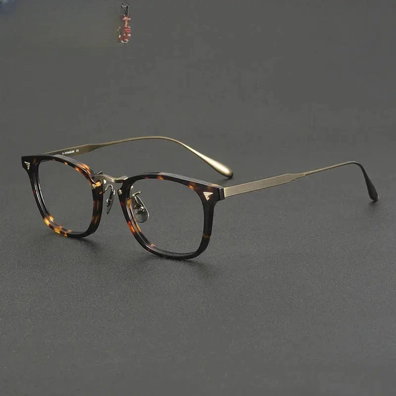 Unisex Square Full Rim Titanium Prescription Glasses 881554 — view 5 | Rx Spectacle
