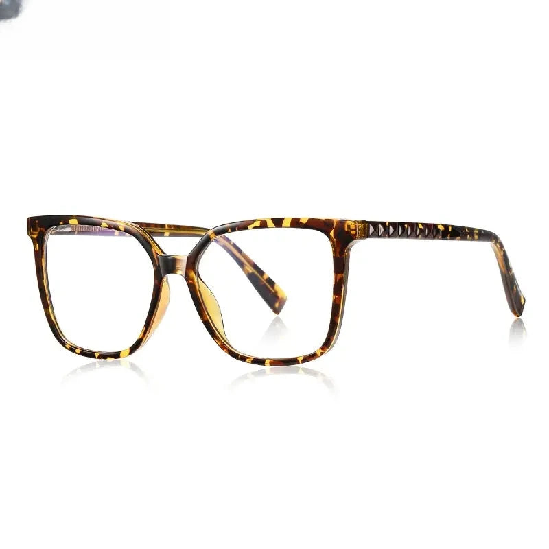 Women's Square Full Rim Alloy Reading Glasses 2132 — view 9 | Rx Spectacle