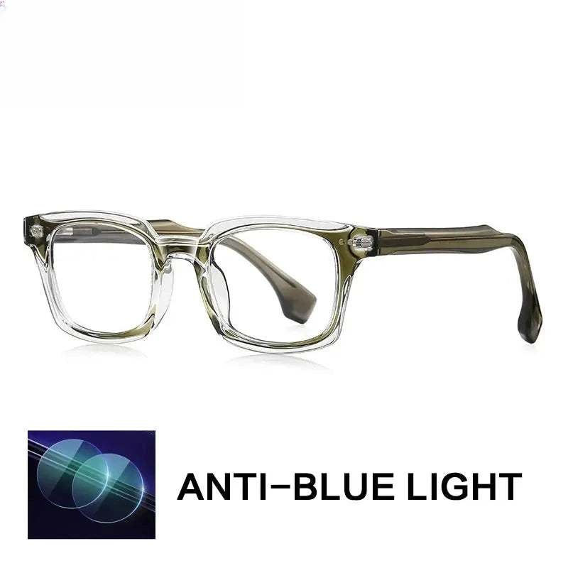Unisex Square Full Rim Titanium Prescription Glasses 672084 — view 7 | Rx Spectacle