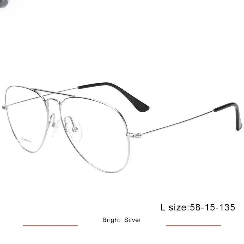 Unisex Oval Full Rim Titanium Double Bridge Prescription Glasses 716050 — view 4 | Rx Spectacle