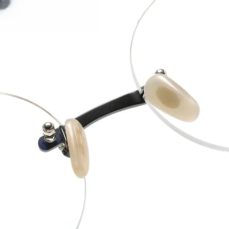 Men's Round Rimless Titanium Prescription Glasses K5933 — view 4 | Rx Spectacle