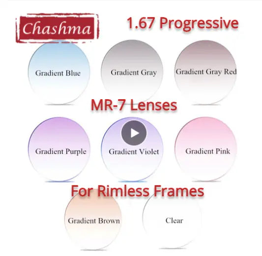 1.67 Index MR-7 Progressive Tinted Lenses — view 1 | Rx Spectacle