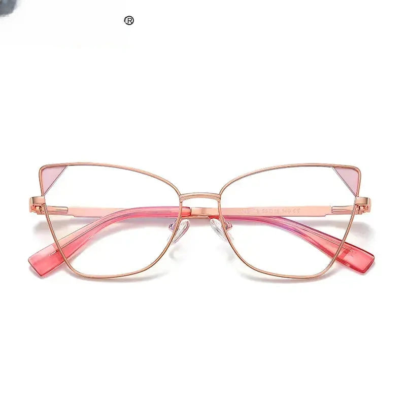Women's Cat Eye Full Rim Titanium Reading Glasses 3046 — view 6 | Rx Spectacle