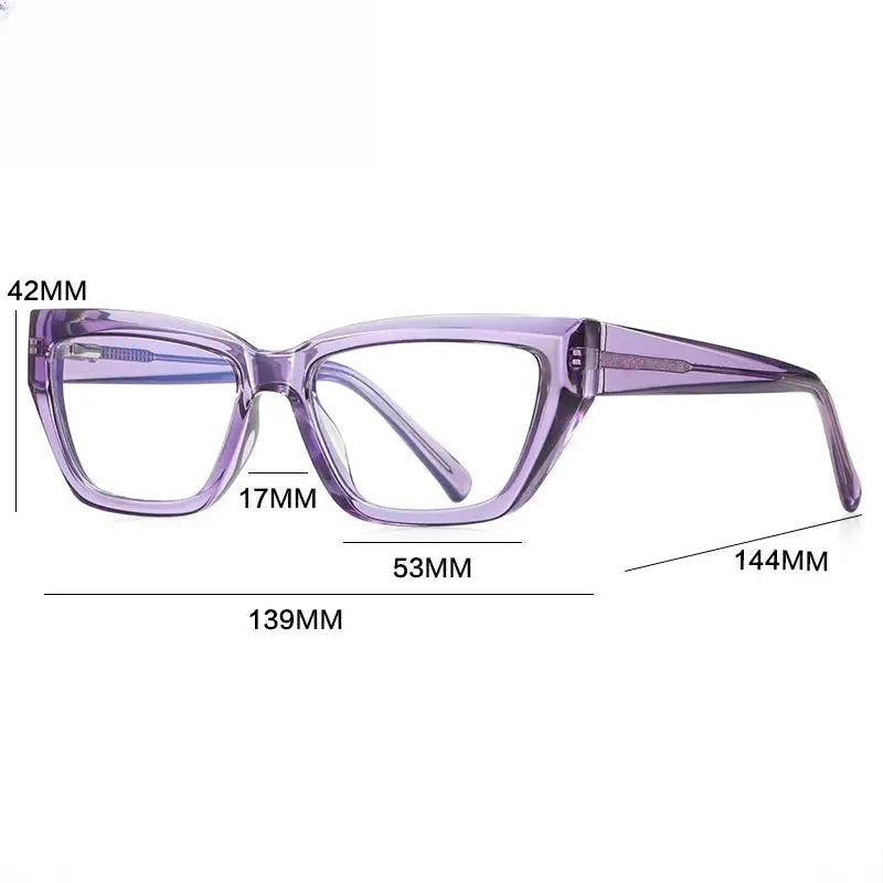 Women's Square Full Rim Titanium Reading Glasses G2155 — view 2 | Rx Spectacle