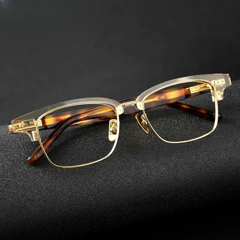 Women's Square Full Rim Titanium Prescription Glasses 369917 — view 1 | Rx Spectacle