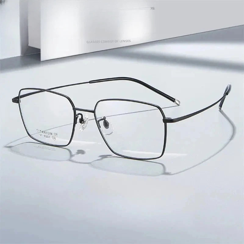 Men's Polygon Full Rim Titanium Prescription Glasses 616307 — view 1 | Rx Spectacle