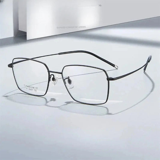 Men's Polygon Full Rim Titanium Prescription Glasses 616307 — view 1 | Rx Spectacle