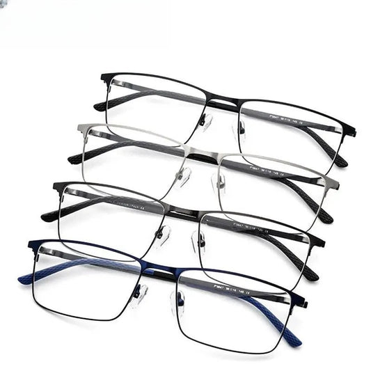 Men's Square Full Rim Titanium Prescription Glasses 9847 — view 1 | Rx Spectacle