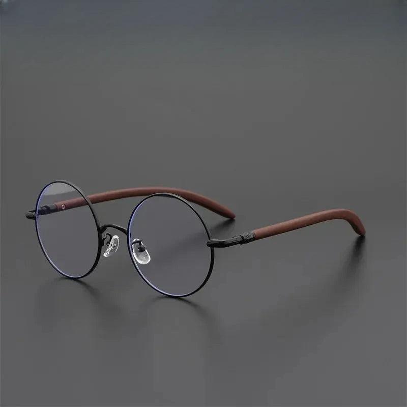 Unisex Round Full Rim Alloy Prescription Glasses 102000 — view 1 | Rx Spectacle