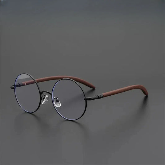 Unisex Round Full Rim Alloy Prescription Glasses 102000 — view 1 | Rx Spectacle