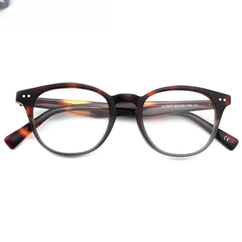 Women's Round Full Rim Acetate Prescription Glasses 27921 — view 1 | Rx Spectacle