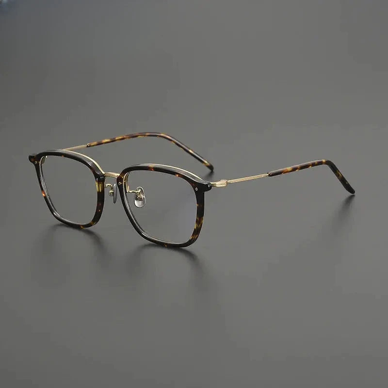 Men's Square Full Rim Titanium Prescription Glasses Gxyj1581 — view 3 | Rx Spectacle