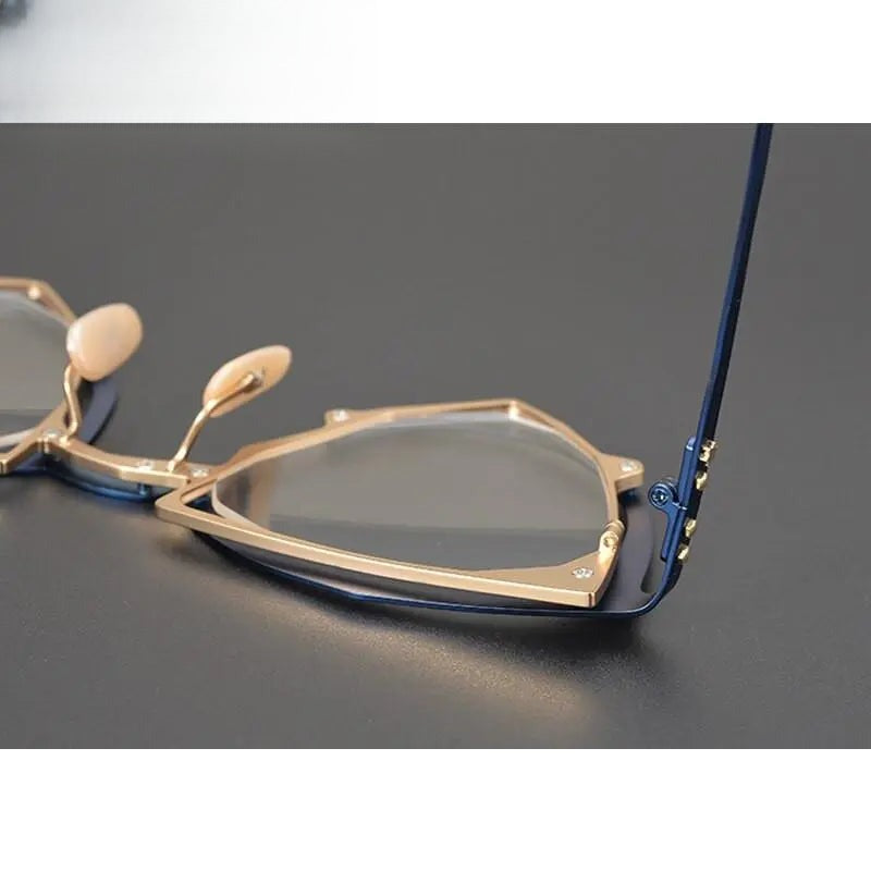 Unisex Triangle Full Rim Alloy Prescription Glasses Gxyj535 — view 7 | Rx Spectacle