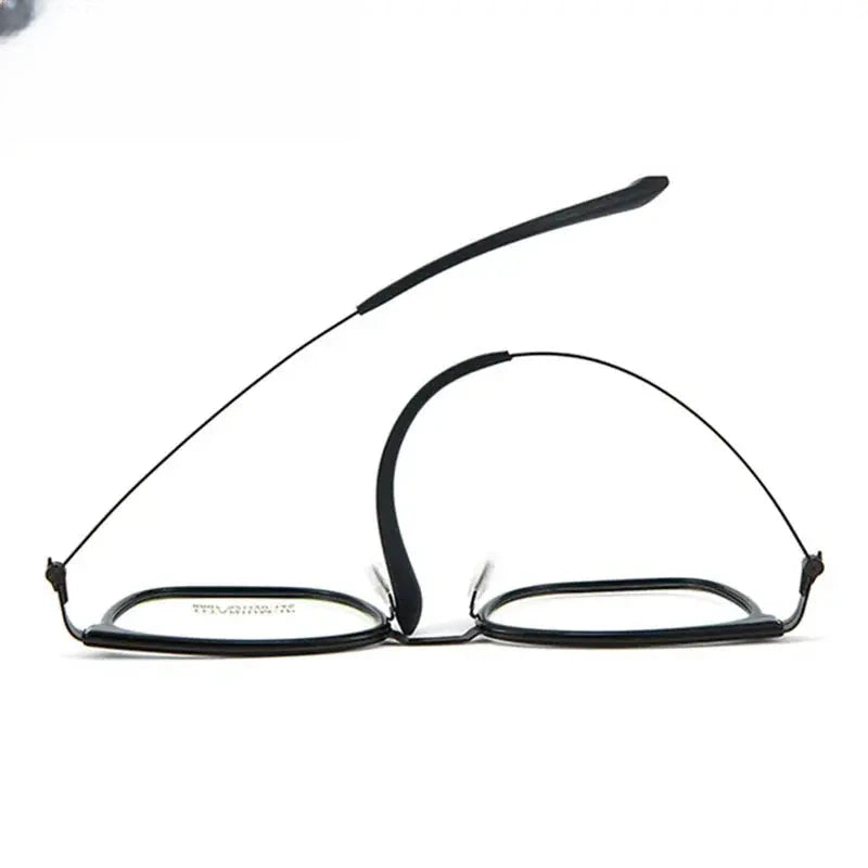 Unisex Square Full Rim Titanium Prescription Glasses 8807 — view 5 | Rx Spectacle
