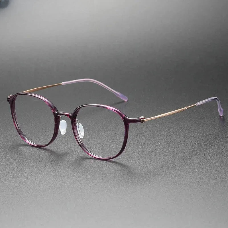 Unisex Square Full Rim Titanium Prescription Glasses 86334 — view 6 | Rx Spectacle