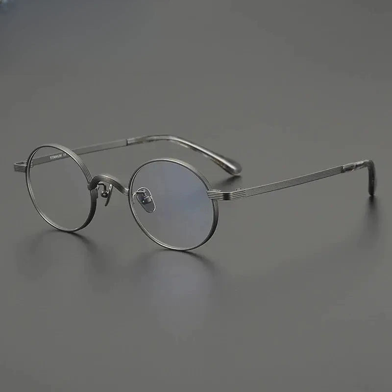 Women's Oval Full Rim Titanium Prescription Glasses Gxyj2116 — view 6 | Rx Spectacle