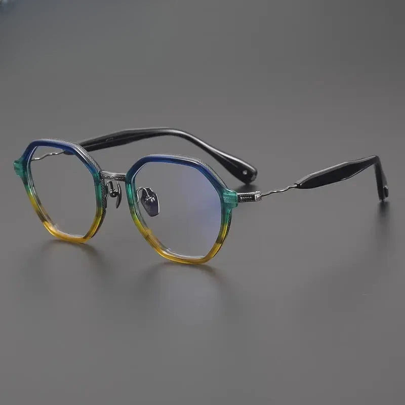 Unisex Polygon Full Rim Titanium Prescription Glasses 892505 — view 1 | Rx Spectacle